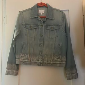 FRAME Denim - Light wash denim jacket w/ Silver spray bottom